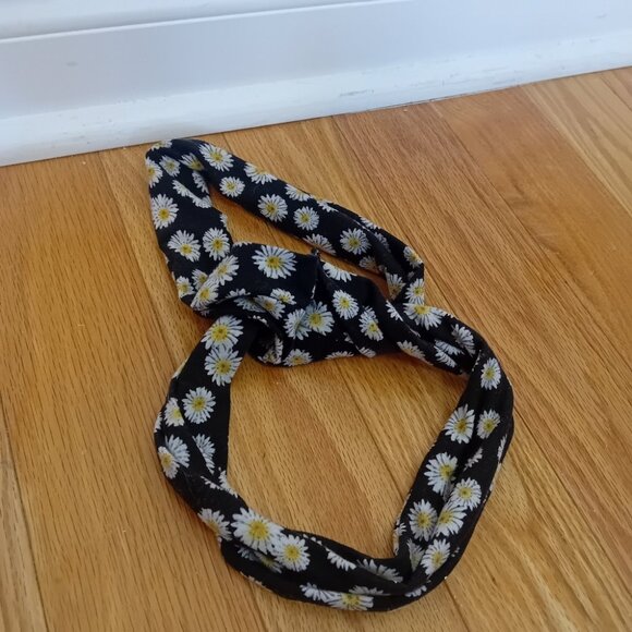 2010s Brandy Melville Boho Clean Girl Aesthetic Sunflower Print Wrap Headband - Picture 5 of 5